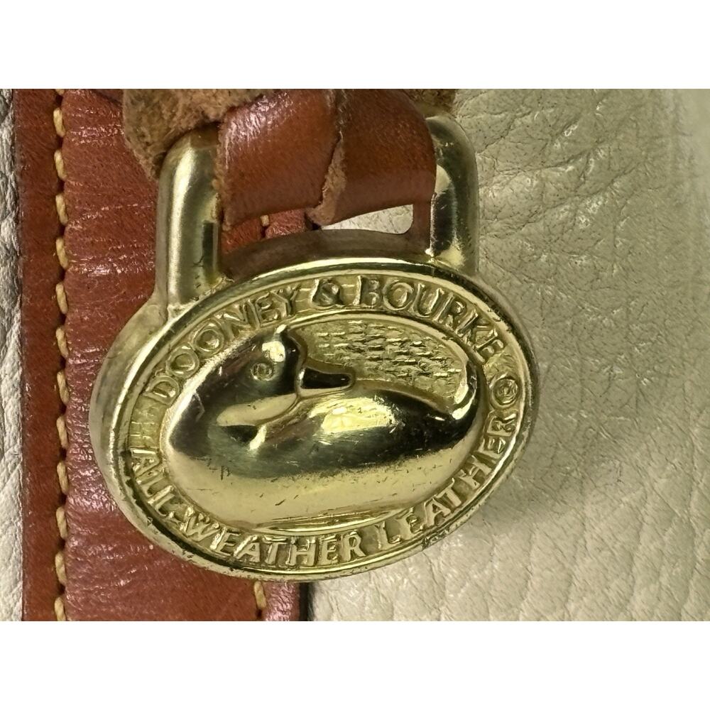 Dooney & Bourke Ivory Pebbled Leather Zipper Shoulder Bag - Picture 5 of 16